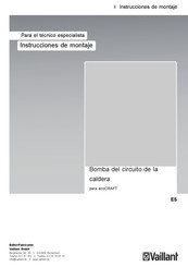 Vaillant 0020180027 Instrucciones De Montaje