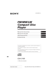 Sony CDX-3100 Manual De Instrucciones