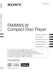 Sony CDX-HR910UI Manual De Instrucciones