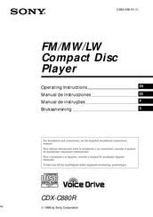 Sony CDX-C880R Manual De Instrucciones