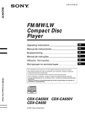 Sony CDX-CA650 Manual De Instrucciones