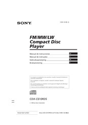 Sony CDX-C610RDS Manual De Instrucciones