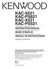 Kenwood KAC-X621 Manual De Instrucciones
