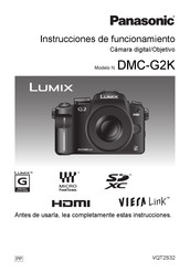 Panasonic Lumix DMC-G2K Instrucciones De Funcionamiento