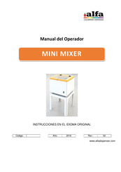 ALFA MINI MIXER Manual Del Operador