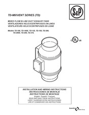 Soler & Palau TD-MIXVENT Serie Instrucciones De Montaje