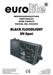 EuroLite BLACK FLOODLIGHT UV-Spot Manual Del Usuario