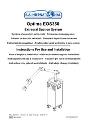 B.A. International Optima EOS350 Instrucciones De Uso