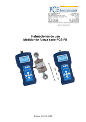 PCE Instruments PCE-FB200 Instrucciones De Uso