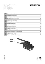 Festool BS 75 Manual De Instrucciones