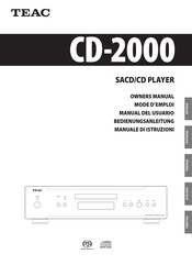 Teac CD-2000 Manual Del Usuario