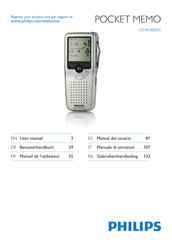 Philips POCKET MEMO LFH9380/01 Manual Del Usuario