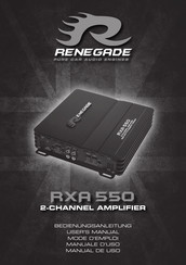 Renegade RXA 550 Manual De Uso