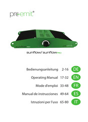 pro-emit sunflowPRO Manual De Instrucciones