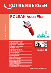 Rothenberger ROLEAK Aqua Plus Instrucciones De Uso