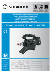 Cembre B1300PLT Manual De Uso