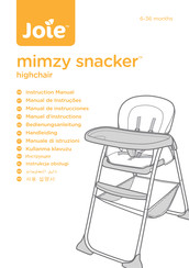 Joie mimzy snacker Manual De Instrucciones