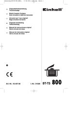 EINHELL BT-TS 800 Manual De Instrucciones