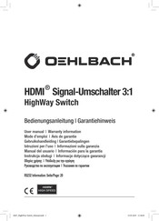 Oehlbach HighWay Switch Manual Del Usuario