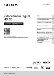 Sony Handycam HDR-TD30 Guía De Operaciónes