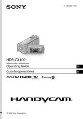 Sony HDR-CX100 Guía De Operaciónes