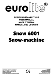 EuroLite Snow 6001 Manual Del Usuario