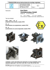 Karl Klein ATEX DEG Serie Instrucciones De Montaje