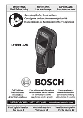 Bosch D-tect 120 Instrucciones De Funcionamiento Y Seguridad