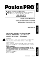 Poulan Pro PBV200 LE Manual De Instrucciones