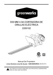 GreenWorks 2200102 Manual Del Propietário