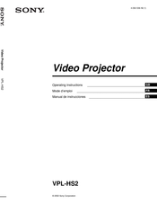 Sony VPL-HS2 Manual De Instrucciones