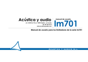 Acustica y audio lm701 Serie Manual De Usuario