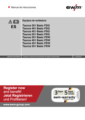 EWM Taurus 401 Basic FDG Manual De Instrucciones