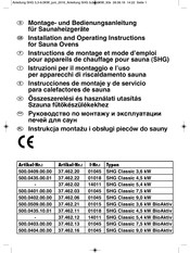 Weka SHG Classic 3,6 kW Instrucciones De Montaje