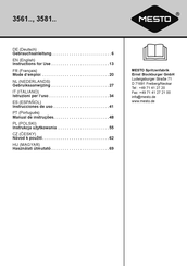 MESTO 3561 Serie Instrucciones De Uso