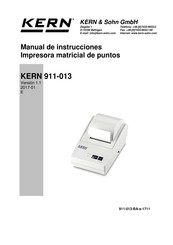 KERN 911-013 Manual De Instrucciones