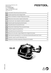 Festool KA 65 Manual De Instrucciones