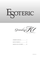 Esoteric Grandioso K1 Manual Del Usuario