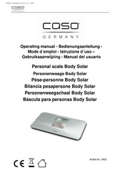 Caso Body Solar Manual Del Usuario