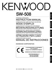 Kenwood SW-508 Manual De Instrucciones