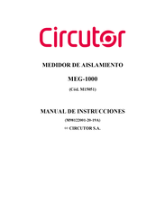 Circutor MEG-1000 Manual De Instrucciones