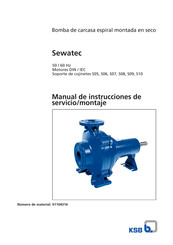 KSB Sewatec S06 Manual De Instrucciones De Servicio/Montaje