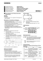 Siemens SEH62.1 Instrucciones De Montaje