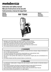 Metabo HPT NV 75A5 Instrucciones Y Manual De Seguridad