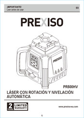 Prexiso PR500HV Manual De Instrucciones