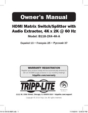 Tripp-Lite B118-2X4-4K-A El Manual Del Propietario