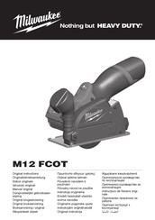 Milwaukee M12 FCOT Manual Original