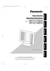 Panasonic WV-LC1700/G Instrucciones De Operación