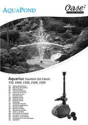 AquaPond Aquarius Fountain Set Classic 1500 Instrucciones De Uso