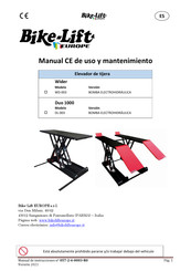 Bike-Lift Duo 1000 Manual De Uso Y Mantenimiento